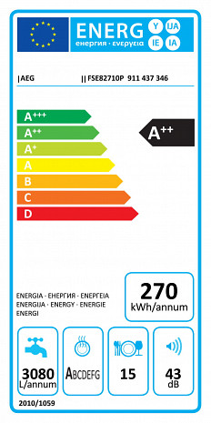 Trauku mazgājamā mašīna  FSE82710P