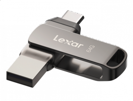 USB zibatmiņa MEMORY DRIVE FLASH USB3.1 64GB/D400 LJDD400064G-BNQNG LEXAR LJDD400064G-BNQNG