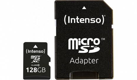 Atmiņas karte MEMORY MICRO SDXC 128GB C10/W/ADAPTER 3413491 INTENSO 3413491