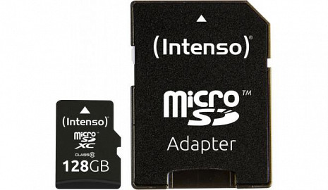 Карта памяти MEMORY MICRO SDXC 128GB C10/W/ADAPTER 3413491 INTENSO 3413491