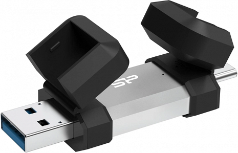 USB zibatmiņa Silicon Power Dual USB Drive | Mobile C51 | 64 GB | USB Type-A and USB Type-C | Silver SP064GBUC3C51V1S