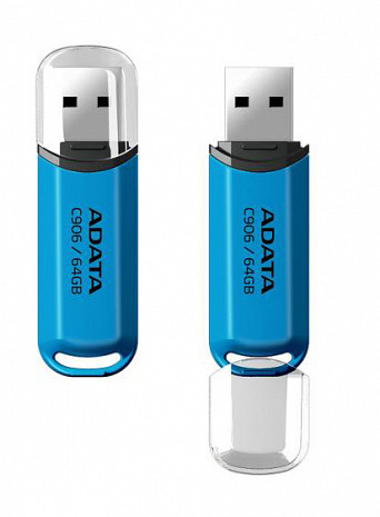 USB zibatmiņa ADATA | USB Flash Drive | C906 | 64 GB | USB 2.0 | Blue AC906-64G-RWB