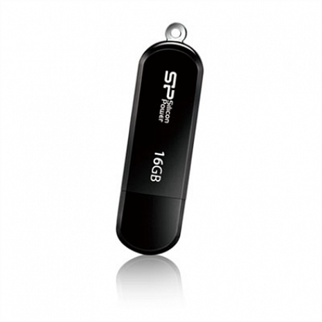USB zibatmiņa Silicon Power 16GB LuxMini 322 16 GB, USB 2.0, Black SP016GBUF2322V1K
