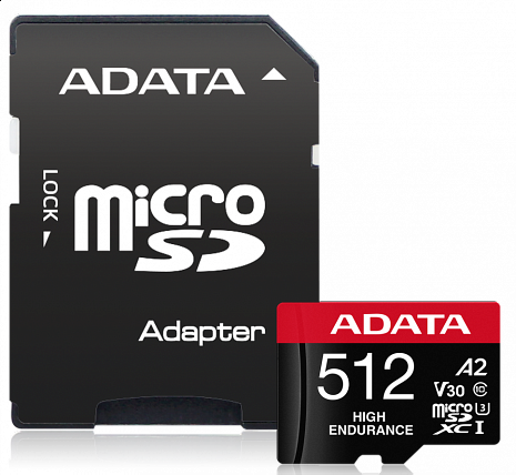 Atmiņas karte MEMORY MICRO SDXC 512GB W/AD./AUSDX512GUI3V30SHA2-RA1 ADATA AUSDX512GUI3V30SHA2-RA1