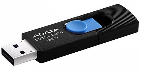 USB zibatmiņa MEMORY DRIVE FLASH USB3 128GB/BLACK AUV320-128G-RBKBL ADATA AUV320-128G-RBKBL