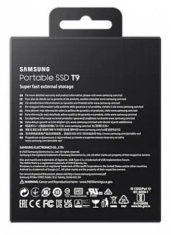 Cietais disks Samsung MU-PG1T0B/EU Portable SSD T9 1TB Samsung MU-PG1T0B/EU