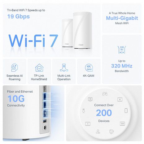 Mājas Wi-Fi tīkla sistēma (Mesh)  DECOBE85(2-PACK)