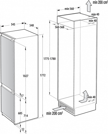Ledusskapis  NRKI517E62WF