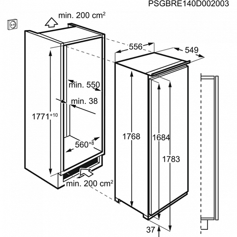 Ledusskapis  SKE818E1DC