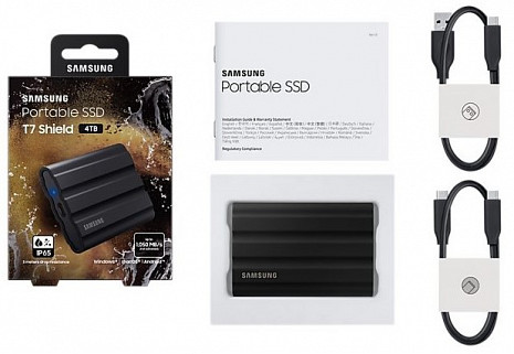 Cietais disks External SSD|SAMSUNG|T7|4TB|USB 3.2|Write speed 1000 MBytes/sec|Read speed 1050 MBytes/sec|MU-PE4T0S/EU MU-PE4T0S/EU