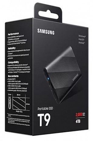 Cietais disks Samsung MU-PG4T0B/EU Portable SSD T9 4TB MU-PG4T0B/EU