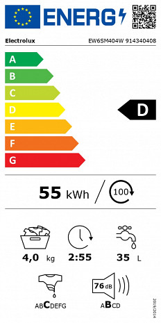 Veļas mašīna  EW6SM404W