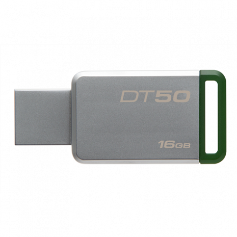 USB zibatmiņa DataTraveler 50 16 GB, USB 3.0, Metal/Green DT50/16GB