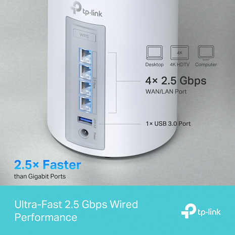 Mājas Wi-Fi tīkla sistēma (Mesh)  DECO BE65(3-PACK)