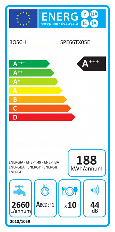 Trauku mazgājamā mašīna  SPE66TX05E