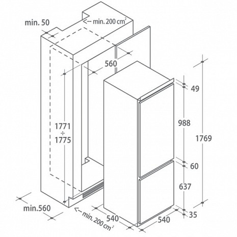 Ledusskapis  CBT5518EW