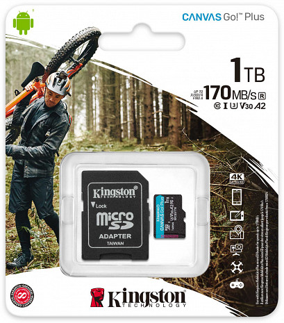 Карта памяти MEMORY MICRO SDXC 1TB UHS-I/SDCG3/1TB KINGSTON SDCG3/1TB