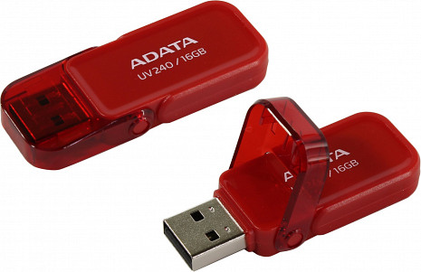 USB zibatmiņa UV240 16GB,USB,2.0,Red AUV240-16G-RRD