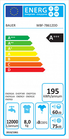 Veļas mašīna  WBF-78612DD