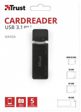 Atmiņas karšu lasītājs MEMORY READER FLASH USB3.1/NANGA 21935 TRUST 21935