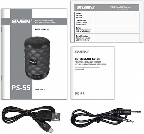 Portatīvais skaļrunis  PS-55 Black