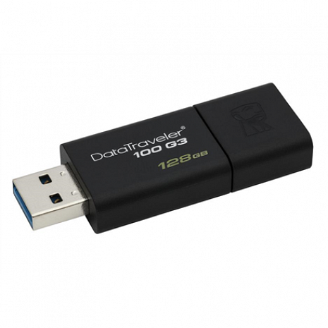 USB zibatmiņa DataTraveler 100 G3 128 GB, USB 3.0, Black DT100G3/128GB