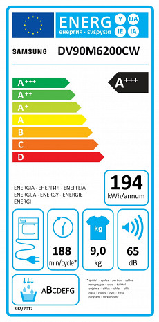 Veļas žāvētājs  DV90M6200CW/LE