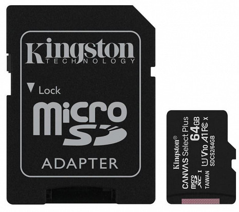 Карта памяти MEMORY MICRO SDXC 64GB UHS-I/3PACK SDCS2/64GB-3P1A KINGSTON SDCS2/64GB-3P1A