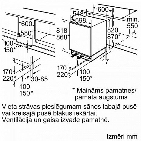 Ledusskapis  KUL15AFF0