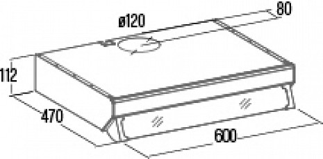 Tvaika nosūcējs  FK SLIM 6000 WH