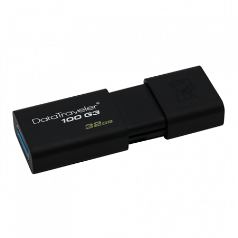 USB zibatmiņa DataTraveler 100 Generation 3 32 GB, USB 3.0, Black DT100G3/32GB
