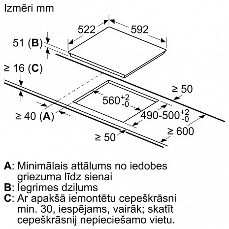 Plīts virsma  PUE611BB1E