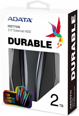 Cietais disks ADATA External Hard Drive HD770G 2TB, USB 3.2, Black AHD770G-2TU32G1-CBK