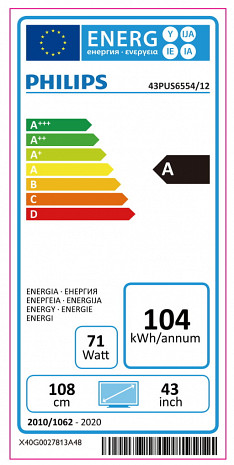 LED Televizors  43PUS6554/12