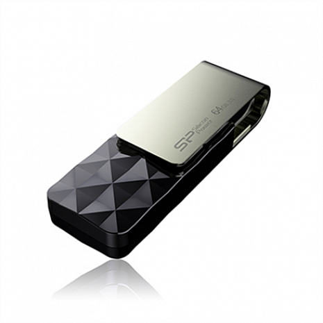 USB zibatmiņa Silicon Power Blaze B30 64 GB, USB 3.0, Black SP064GBUF3B30V1K