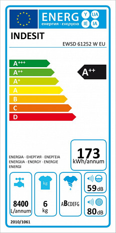 Veļas mašīna  EWSD 61252 W EU