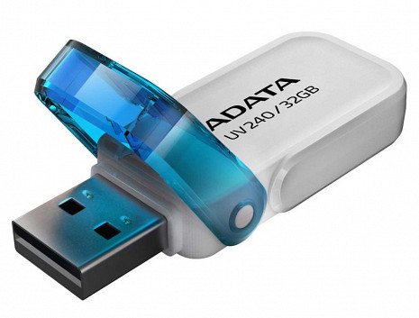 USB zibatmiņa MEMORY DRIVE FLASH USB2 64GB/WHITE AUV240-64G-RWH ADATA AUV240-64G-RWH