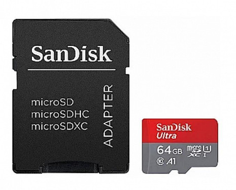 Карта памяти MEMORY MICRO SDHC 64GB UHS-I/SDSQUAB-064G-GN6IA SANDISK SDSQUAB-064G-GN6IA