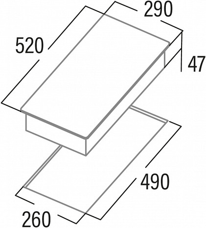 Plīts virsma TD 3002 BK 08060405