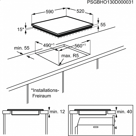 Plīts virsma  EHL6740FAZ