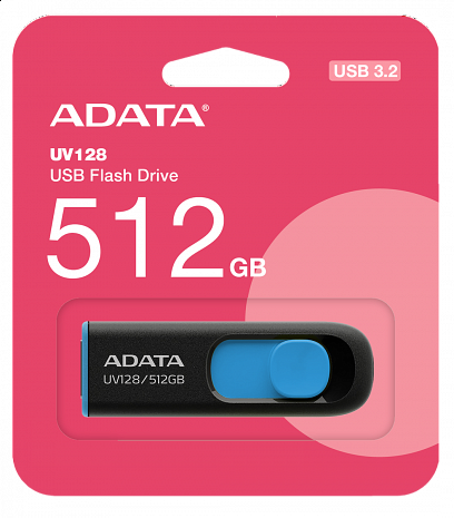 USB zibatmiņa MEMORY DRIVE FLASH USB3 512GB/BLK/BLUE AUV128-512G-RBE AUV128-512G-RBE
