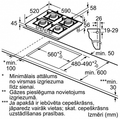 Plīts virsma  PPP6A6B20