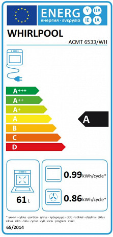 Plīts  ACMT6533/WH