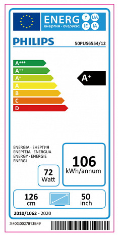 Телевизор  50PUS6554/12