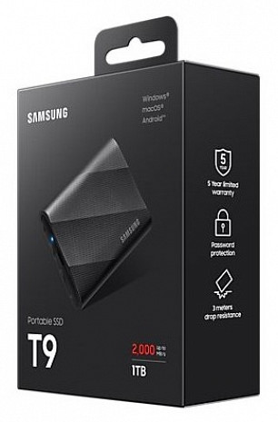 Cietais disks Samsung MU-PG1T0B/EU Portable SSD T9 1TB Samsung MU-PG1T0B/EU