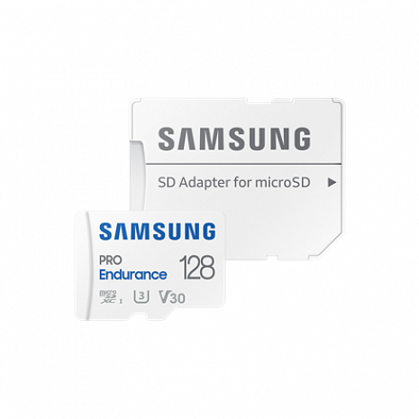 Atmiņas karte Samsung PRO Endurance MB-MJ128KA/EU 128 GB, MicroSD Memory Card, Flash memory class U3, V30, Class 10, SD adapter MB-MJ128KA/EU