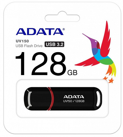 USB zibatmiņa MEMORY DRIVE FLASH USB3 128GB/BLACK AUV150-128G-RBK ADATA AUV150-128G-RBK