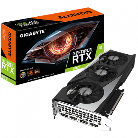 Grafiskā karte GeForce RTX 3060, GDDR6,  LHR version, 12 GB GV-N3060GAMING OC-12GD 2.0