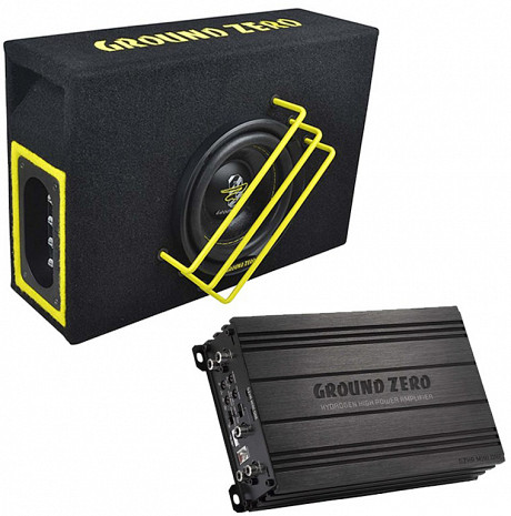 Auto komplekts (auto sabvūferis + auto pastiprinātājs)  BASSKIT GZ 375 MINI