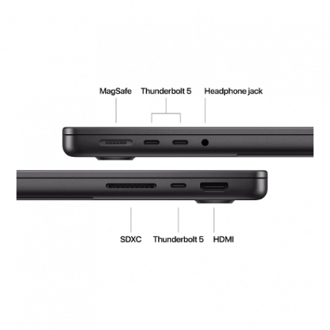 Ноутбук MacBook | Pro | Space Black | 14 " | 3024 x 1964 pixels | Apple M4 Pro | 24 GB | Solid-state drive capacity 512 GB | Apple M4 MX2H3ZE/A